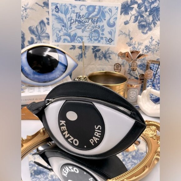 🆕 KENZO 🧿 NWOT Kontact EyeLeather Clip Pouch